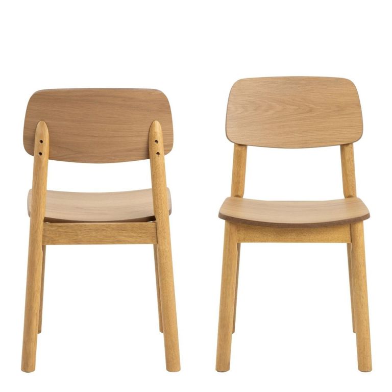 2 x Barlow Matt Oak Dining Chair