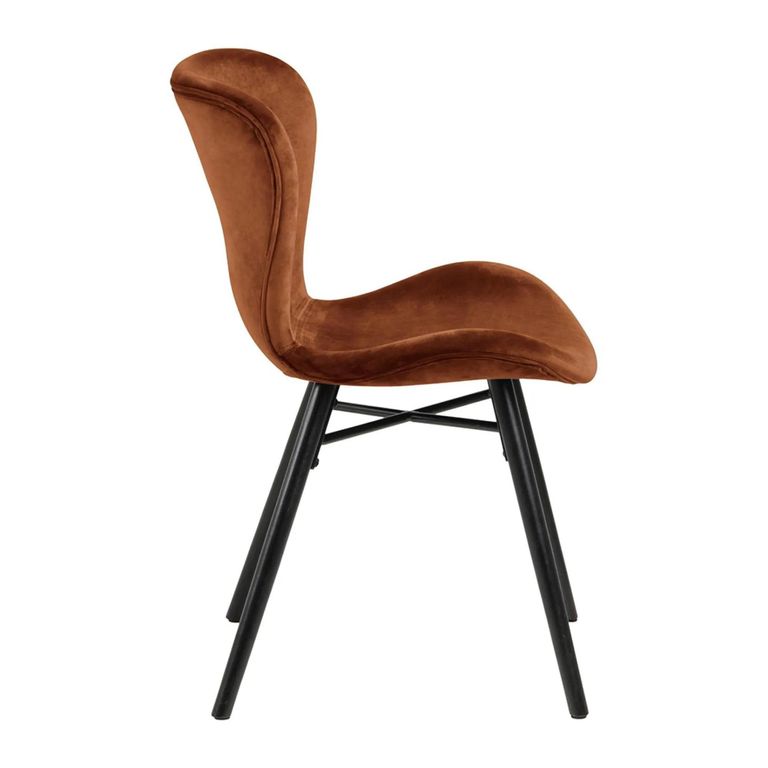 Batilda Dining Chair - Set of 2 - Copper Velvet Fabric
