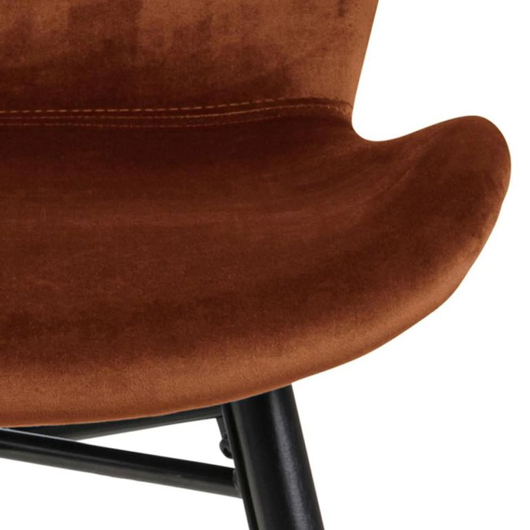 Batilda Dining Chair - Set of 2 - Copper Velvet Fabric