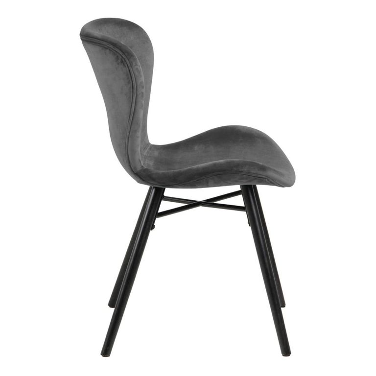 2 x Batilda Dark Grey Fabric Swivel Dining Chair