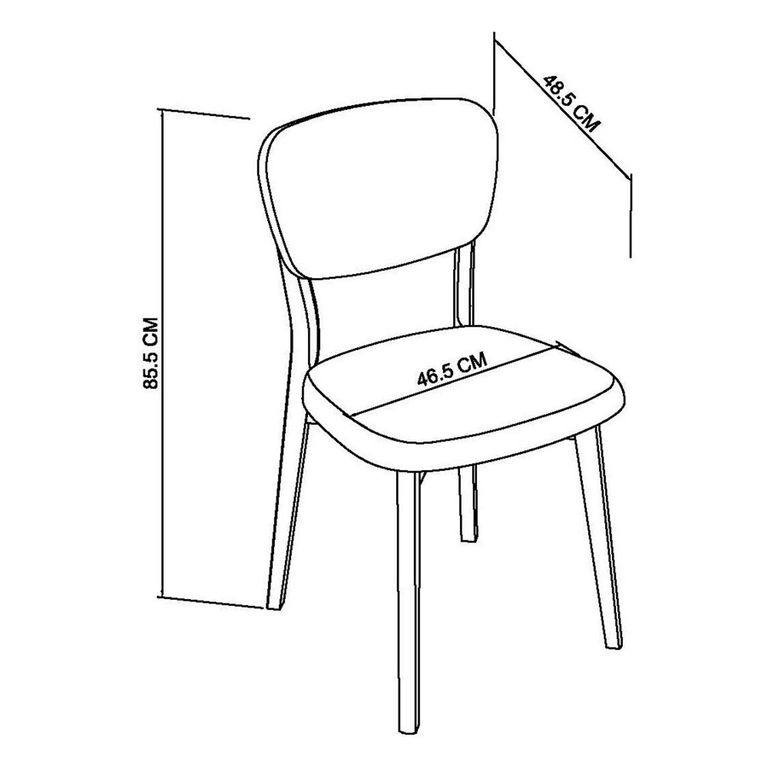 Dansk Scandi Oak Dining Chairs - Set of 2 - Veneer Back - Cold Steel Fabric