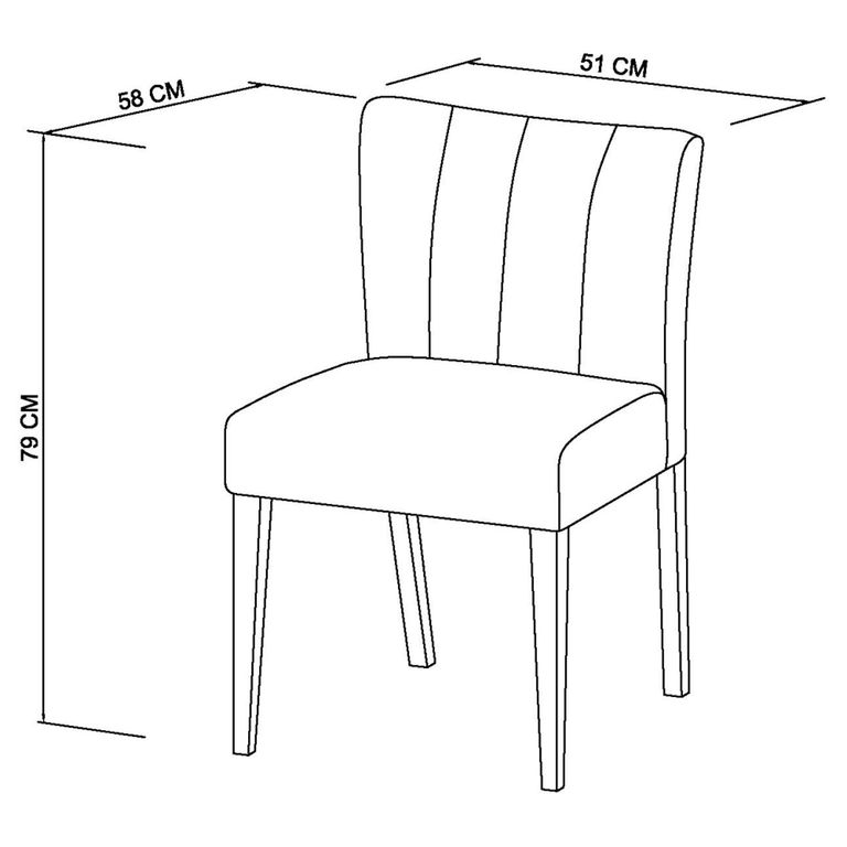 Turin Dining Chairs - Set of 2 - Dark Blue Velvet - Low Back