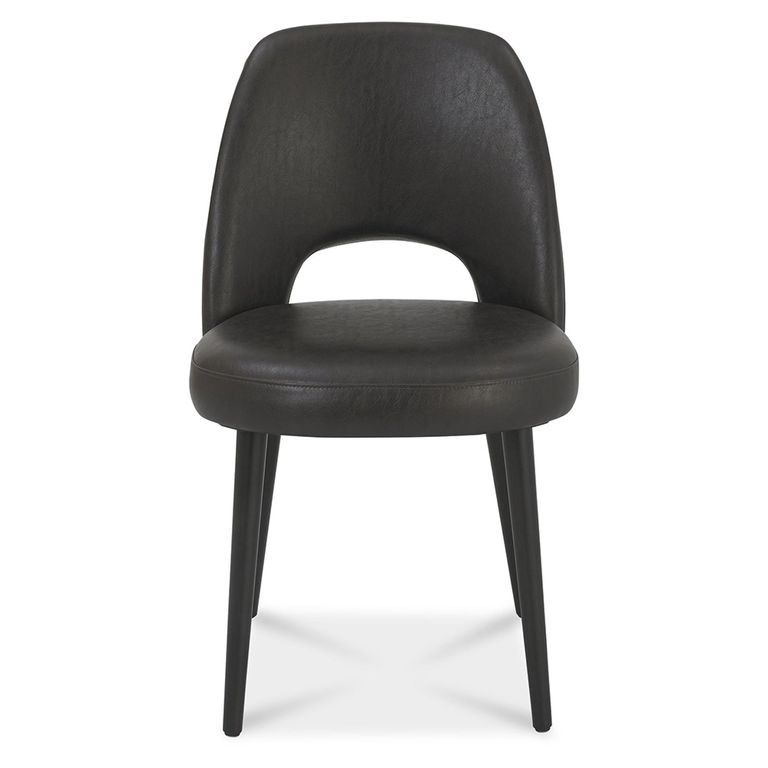 Vintage Dining Chairs - Set of 2 - Peppercorn Upholstered