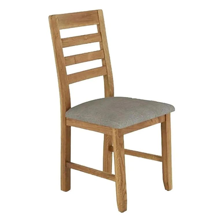 Bergen Ladder Back Dining Chair - Set of 2 - Linen Fabric