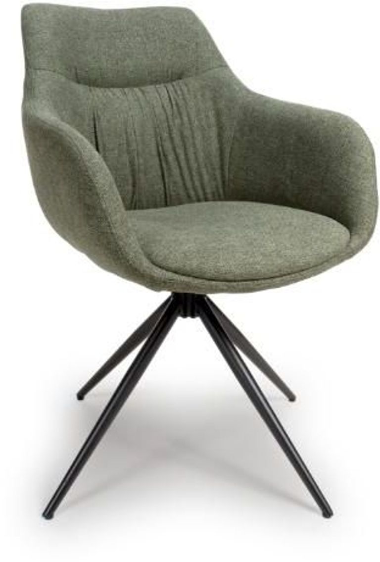 Boden Carver Dining Chair - Set of 2 - Green Fabric