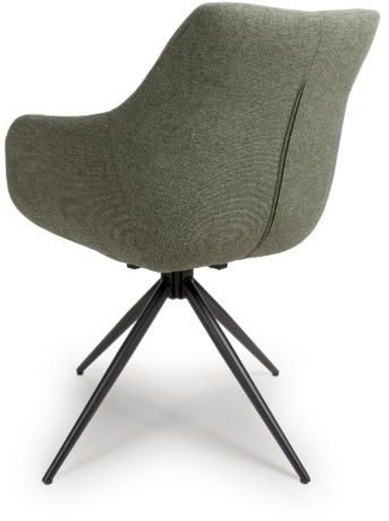 Boden Carver Dining Chair - Set of 2 - Green Fabric
