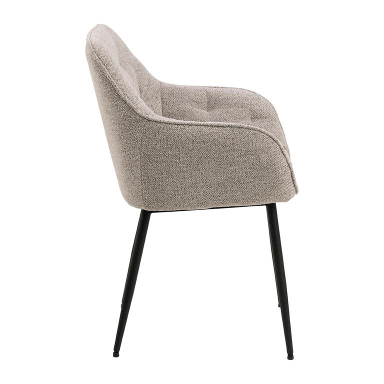 Brooke Dining Armchair - Set of 2 - Beige Boucle Fabric