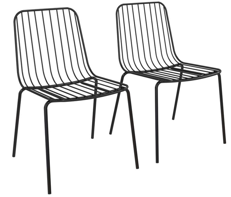 2 x Cabo Metal Wire Dining Chair - C025001UK