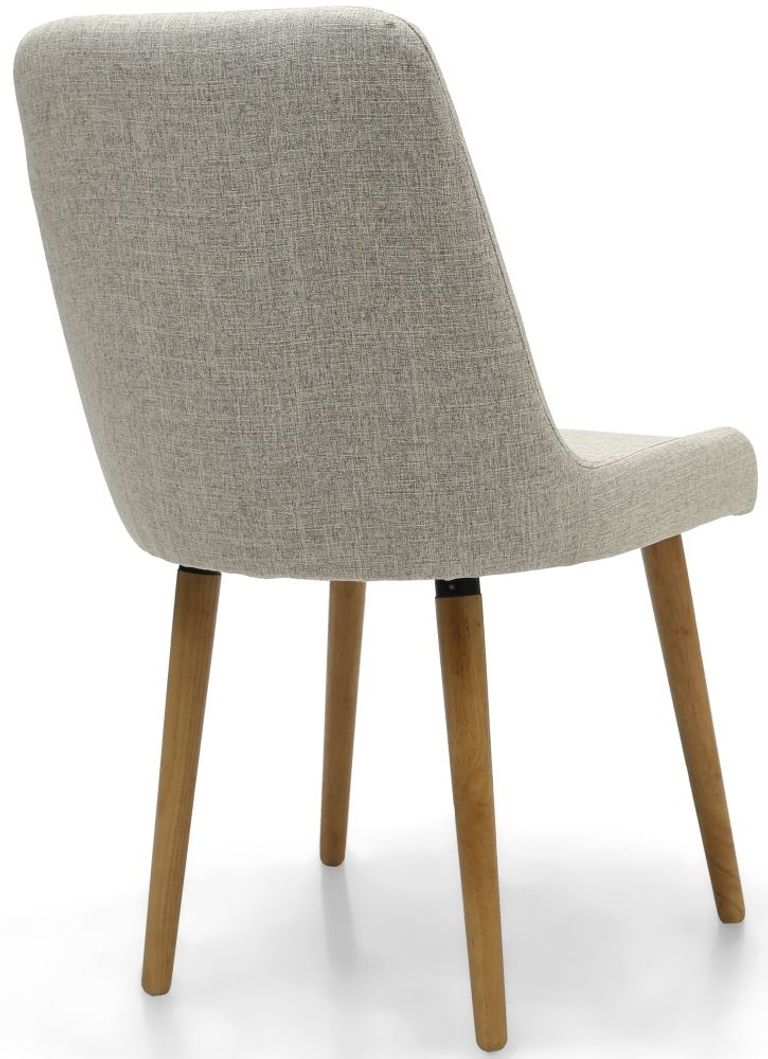2 x Capri Flax Natural Fabric Dining Chair
