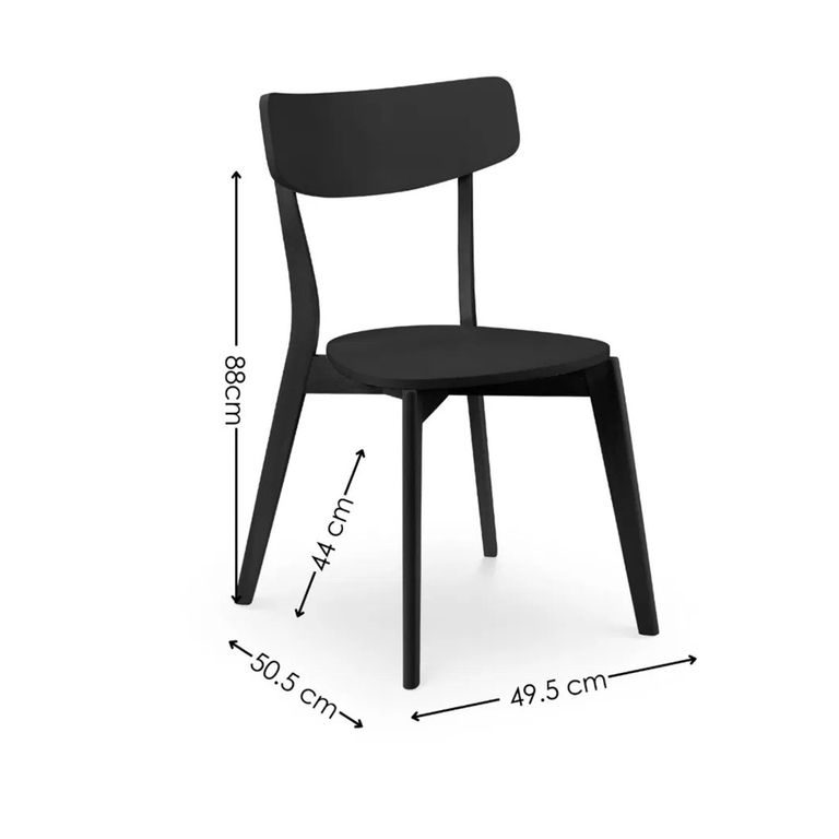 Casa Dining Chair - Set of 2 - Black