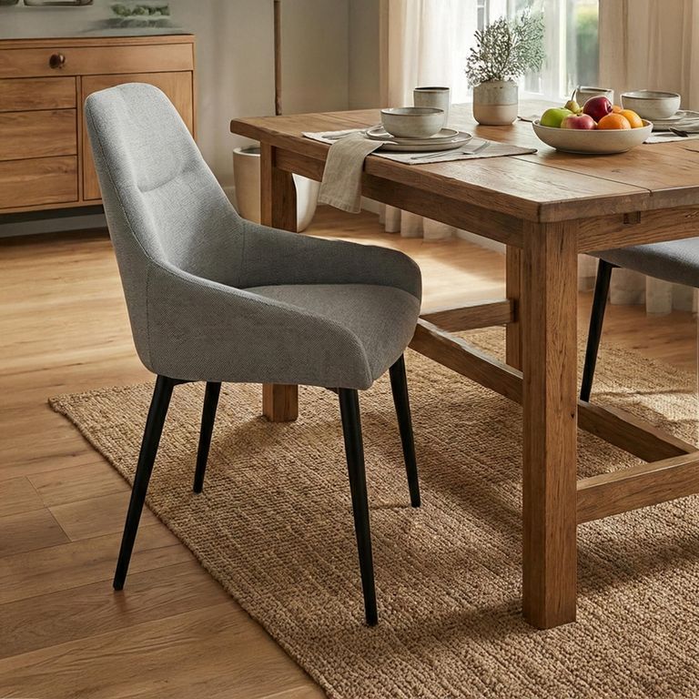 Claflin Dining Chair - Set of 2 - Grey Fabric