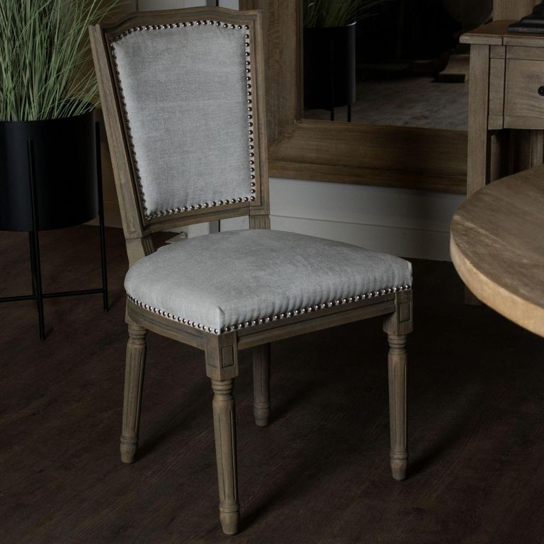 2 x Clare Grey Fabric Dining Chair