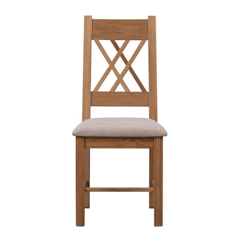 Clarion Dining Chair - Set of 2 - Cross Back - Oak
