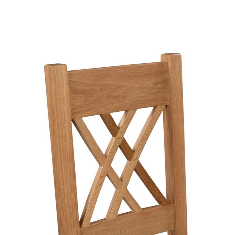 Clarion Dining Chair - Set of 2 - Cross Back - Oak