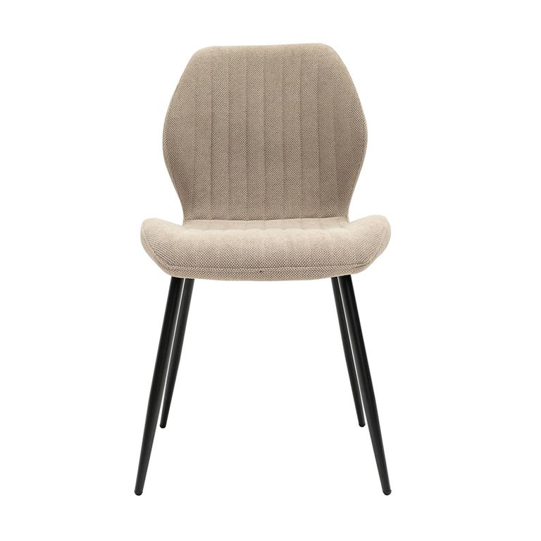 2 x Conway Stone Fabric Dining Chair