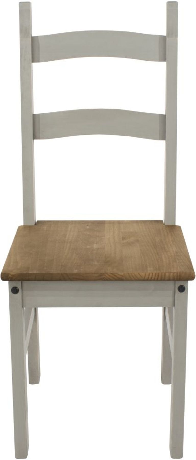 2 x Corona Grey Mexican Pine Ladder Back Dining Chair