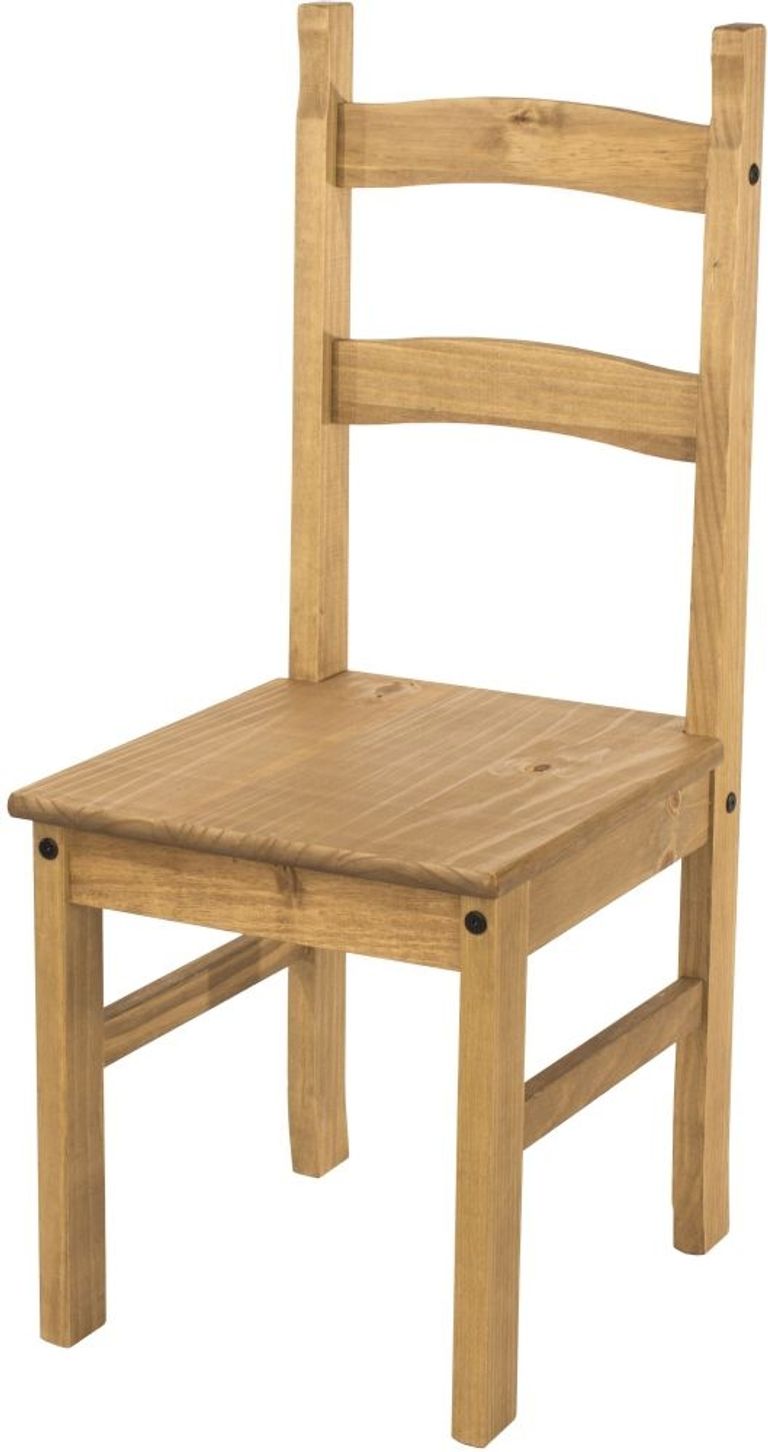 2 x Corona Pine Mexican Ladder Back Dining Chair
