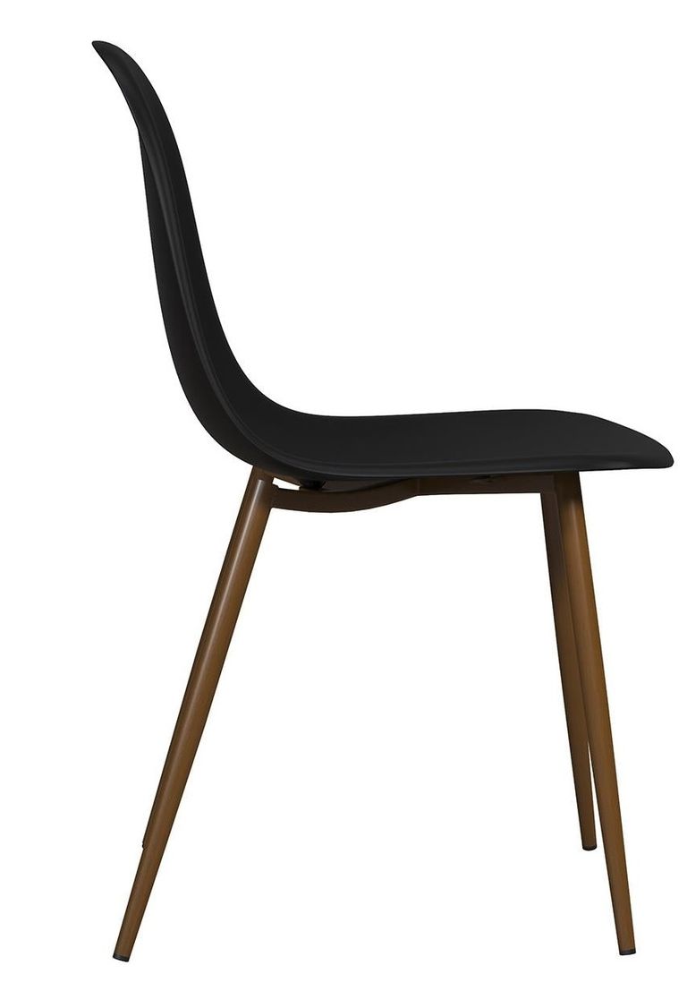 2 x Cottle Black Plastic Dining Chair - C005501TUK