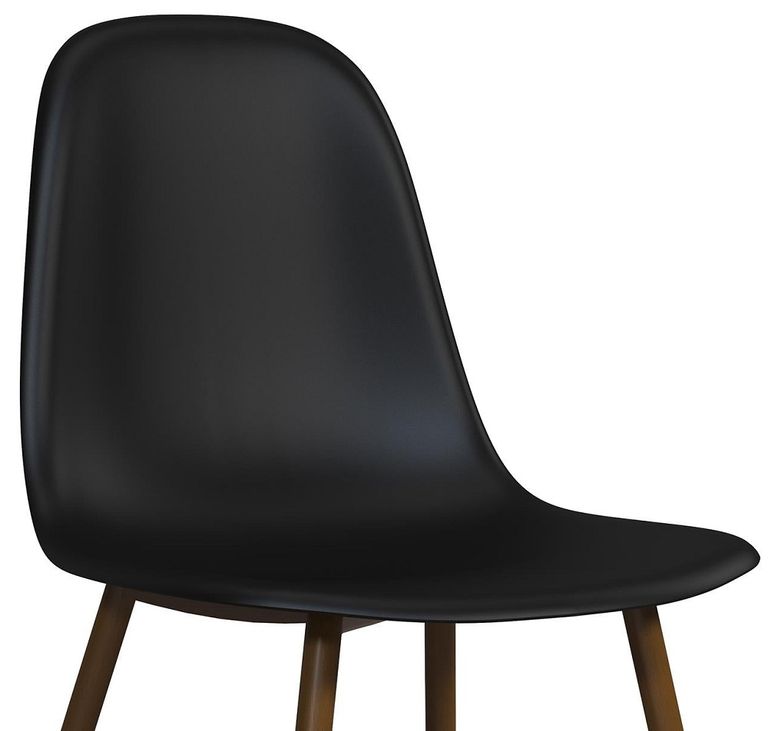 2 x Cottle Black Plastic Dining Chair - C005501TUK
