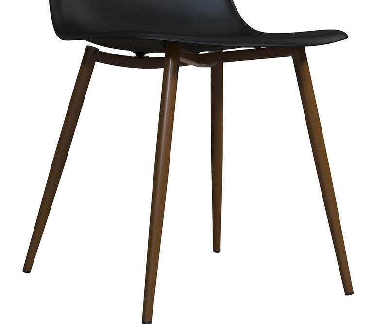 2 x Cottle Black Plastic Dining Chair - C005501TUK