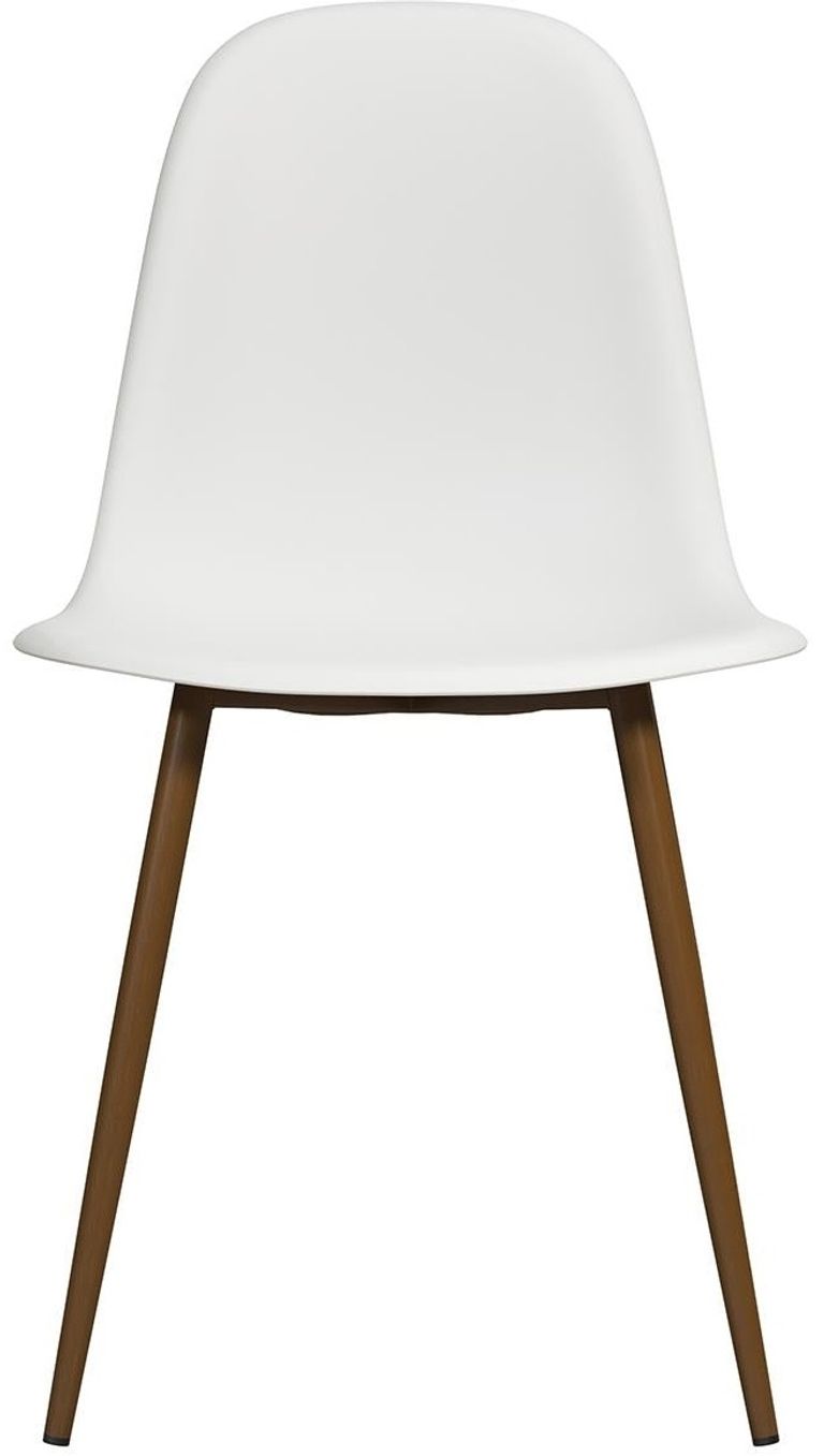 2 x Cottle White Plastic Dining Chair - C005502TUK