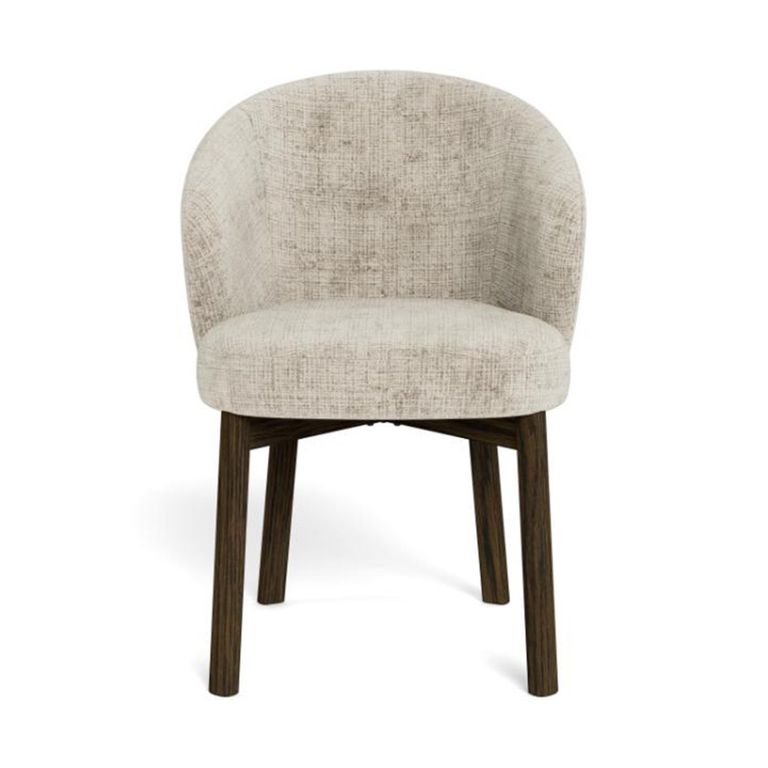 Darlene Swivel Dining Chair - Set of 2 - Beige Fabric