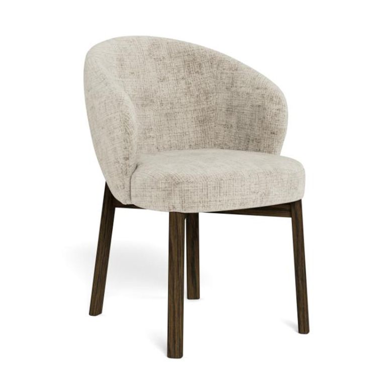 Darlene Swivel Dining Chair - Set of 2 - Beige Fabric