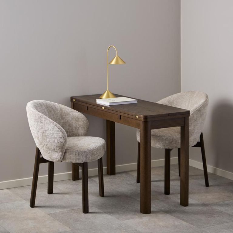 Darlene Swivel Dining Chair - Set of 2 - Beige Fabric