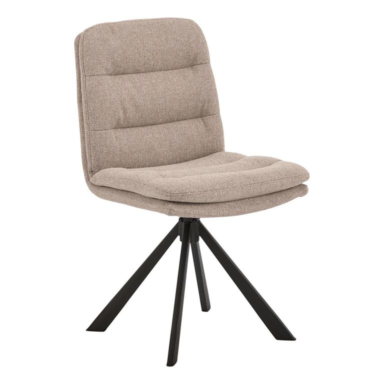 Dean Swivel Dining Chair - Set of 2 - Beige Fabric