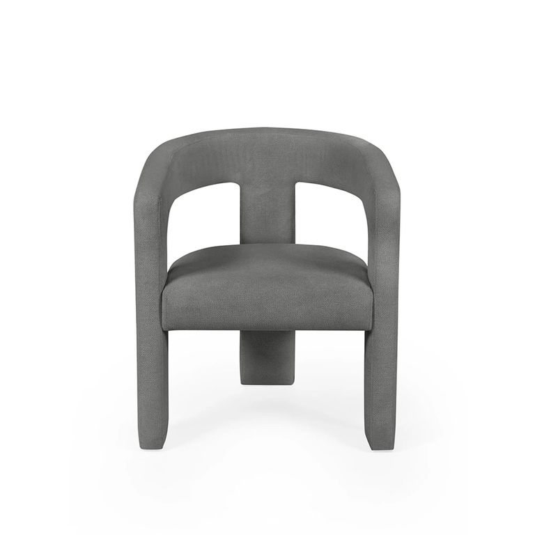 Elara Dining Armchair - Set of 2 - Grey Fabric