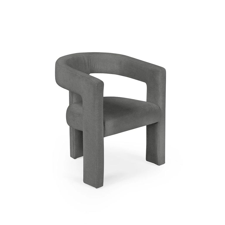 Elara Dining Armchair - Set of 2 - Grey Fabric