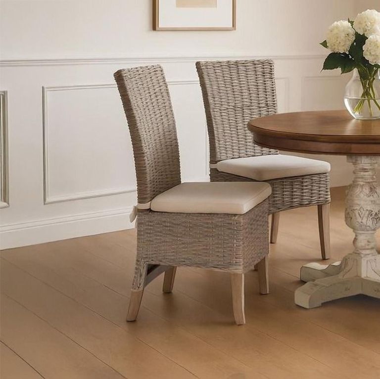 Elbing Dining Chair - Grey Rattan - Set of 2