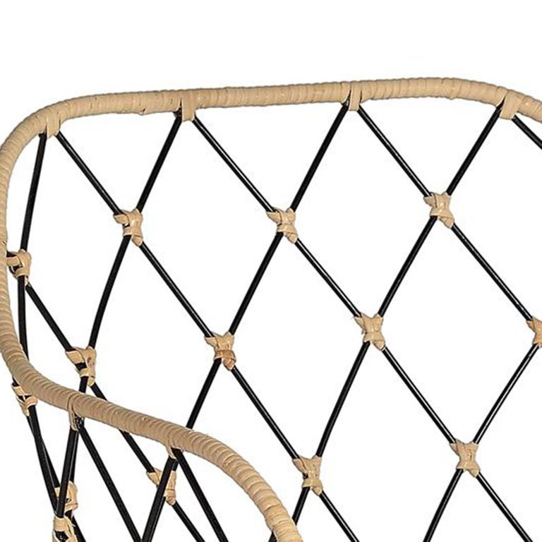 Fairbank Dining Chair - Rattan and Metal - Set of 2