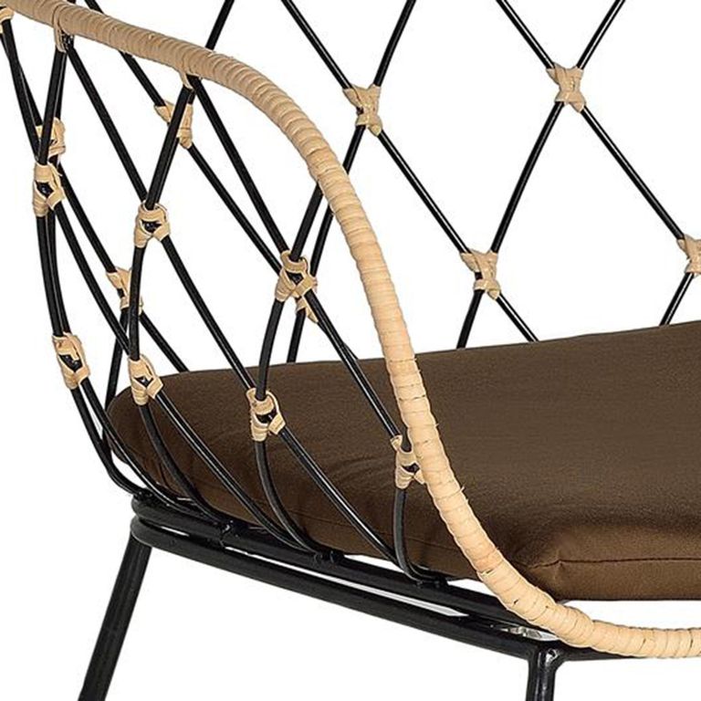 Fairbank Dining Chair - Rattan and Metal - Set of 2