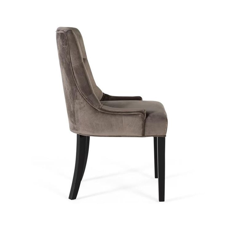 Firestone Dining Chair - Charcoal Velvet Fabric - Set of 2