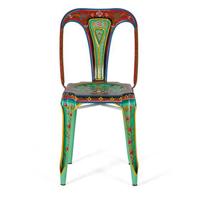 Flint Dining Chair - Painted Metal Tolix Style - Set of 2