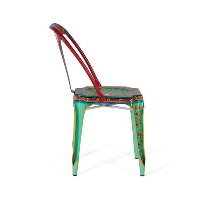 Flint Dining Chair - Painted Metal Tolix Style - Set of 2