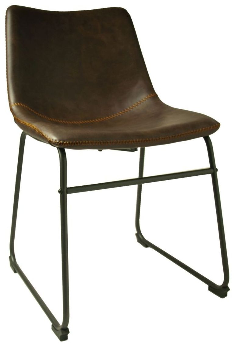 2 x Fremont Chestnut Vintage Leather Dining Chair