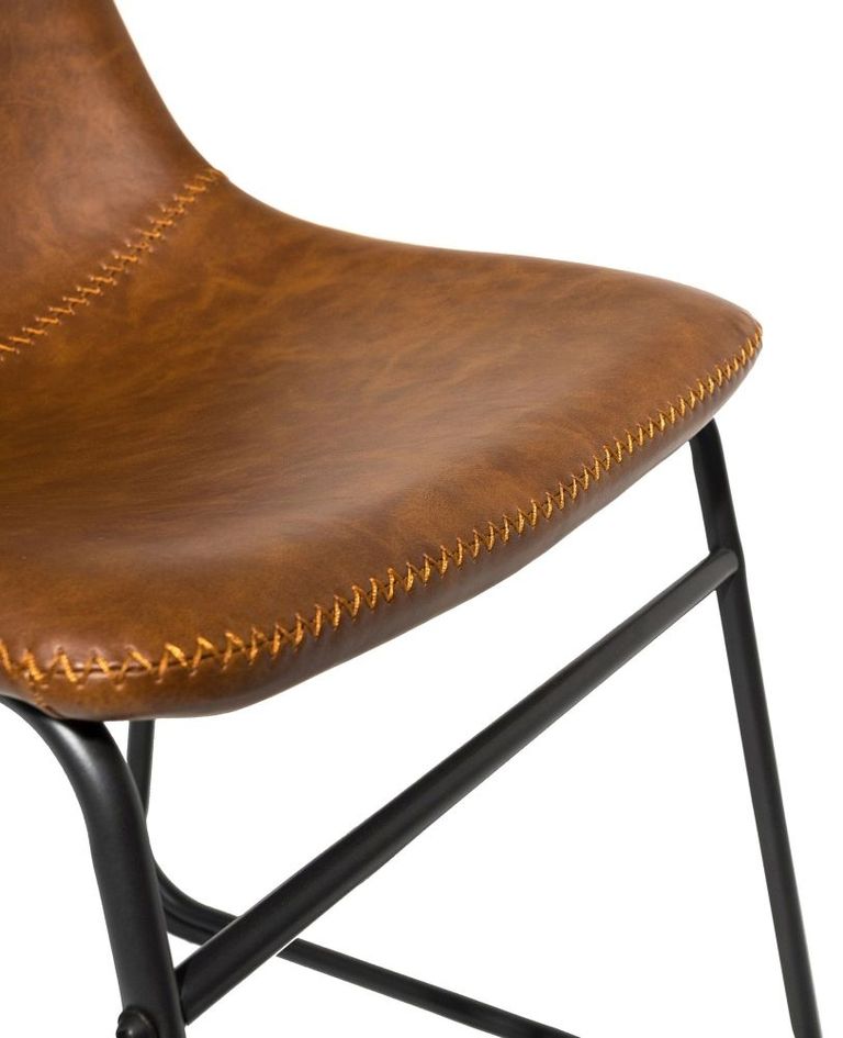 2 x Fremont Tan Vintage Leather Dining Chair