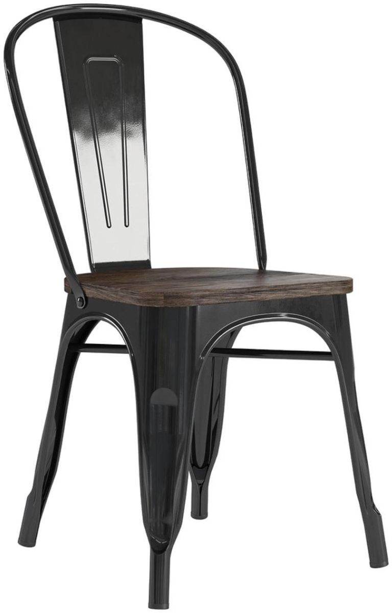 2 x Frio Black Dining Chair - C001101UK
