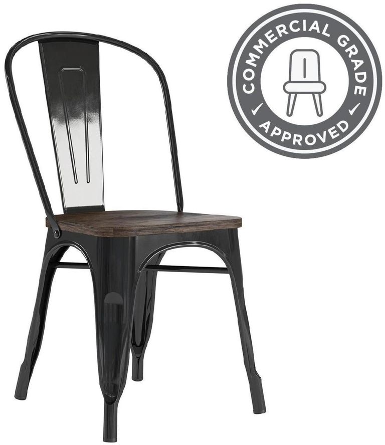 2 x Frio Black Dining Chair - C001101UK