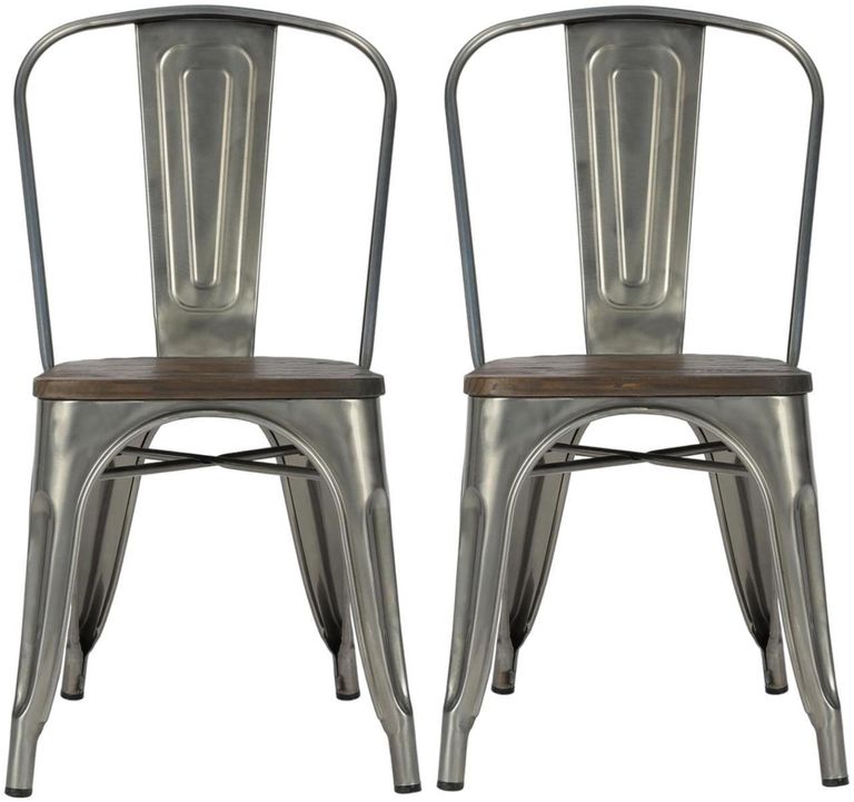 2 x Frio Gun Metal Dining Chair - C001105UK