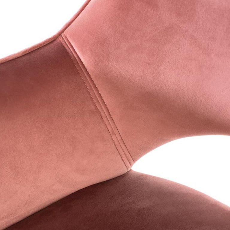 Gahanna Armchair - Pink Velvet Fabric - Set of 2