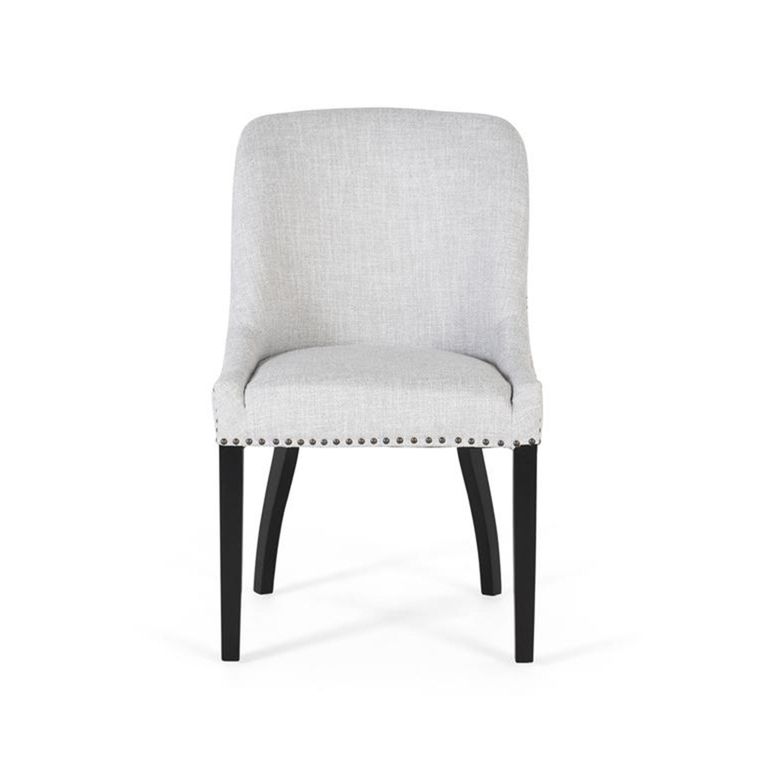 Gower Dining Chair - Light Grey Fabric - Set of 2