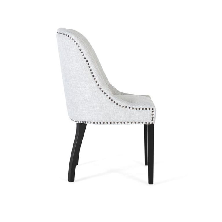 Gower Dining Chair - Light Grey Fabric - Set of 2