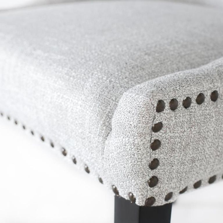 Gower Dining Chair - Light Grey Fabric - Set of 2