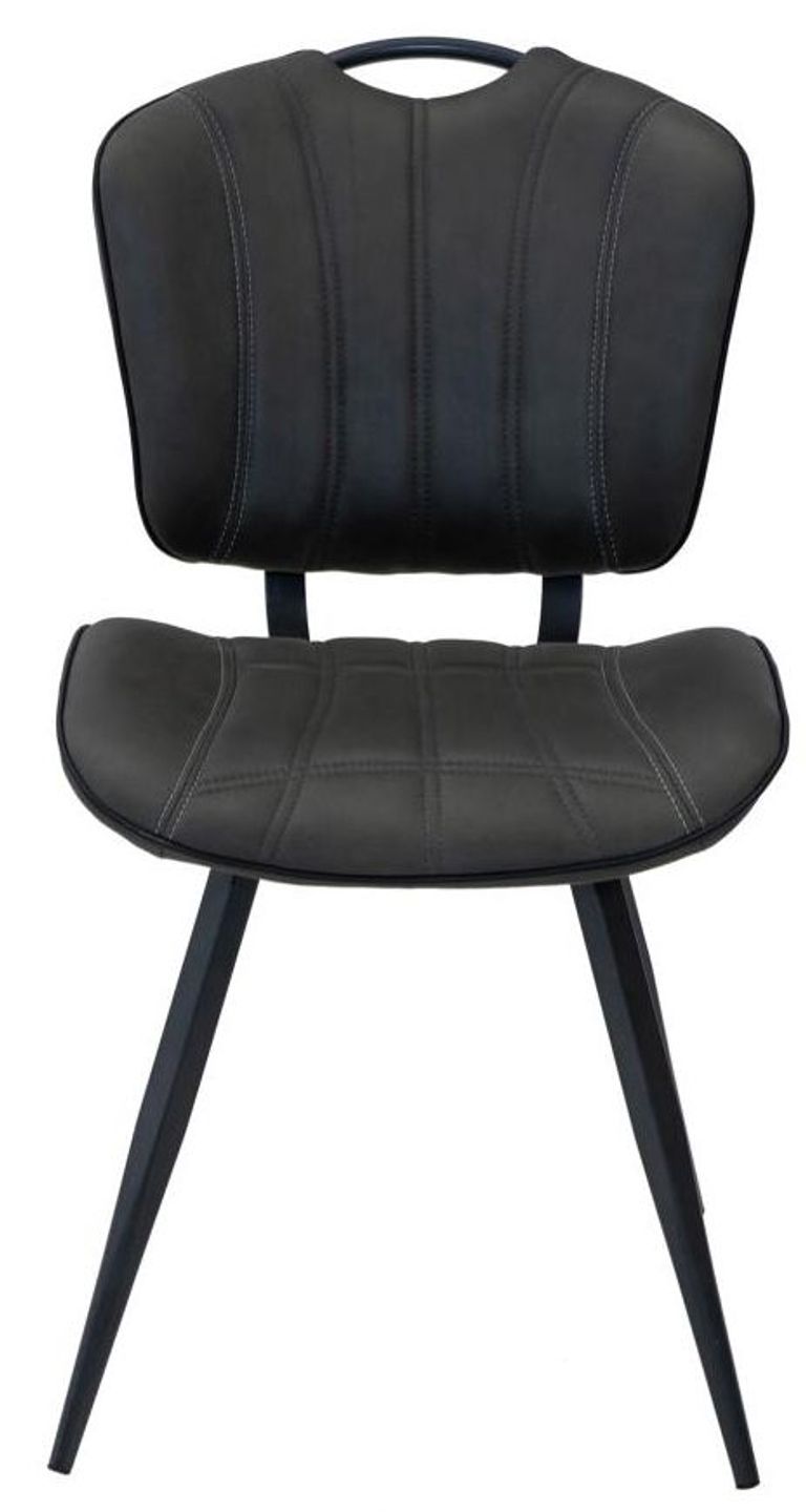 2 x Gustavia Mussel Grey Fabric Dining Chair