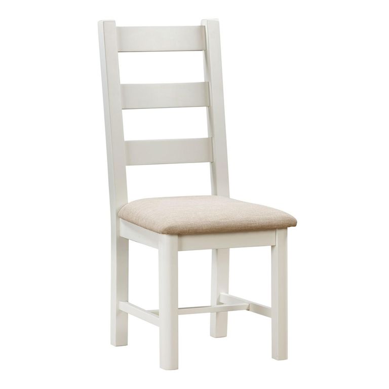 Hayley Dining Chair - White Ladder Back - Set of 2 - Oak and White