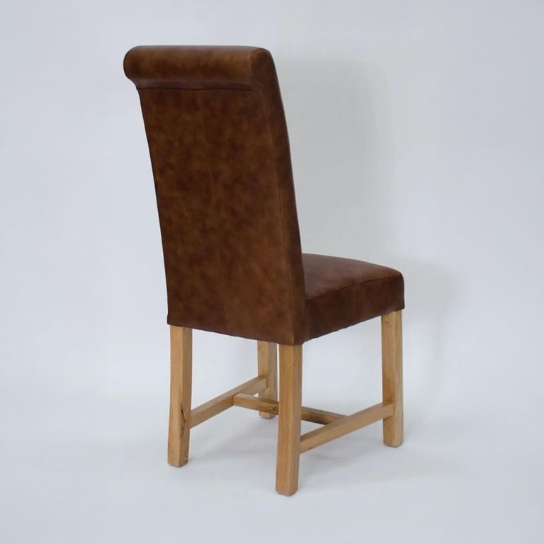 Wave Dining Chair - Set of 2 - Mocha Leather