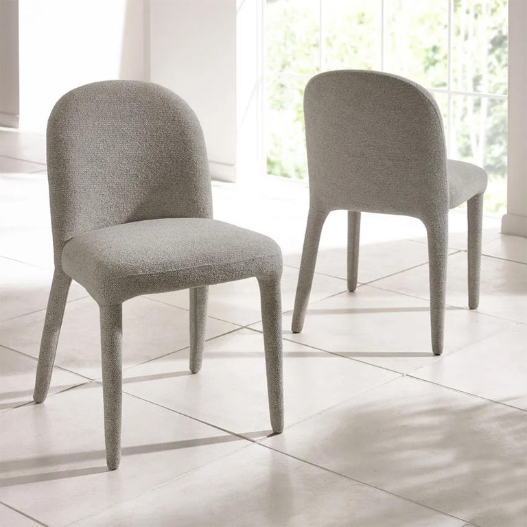 Holly Dining Chair - Set of 2 - Graphite Grey Fabric
